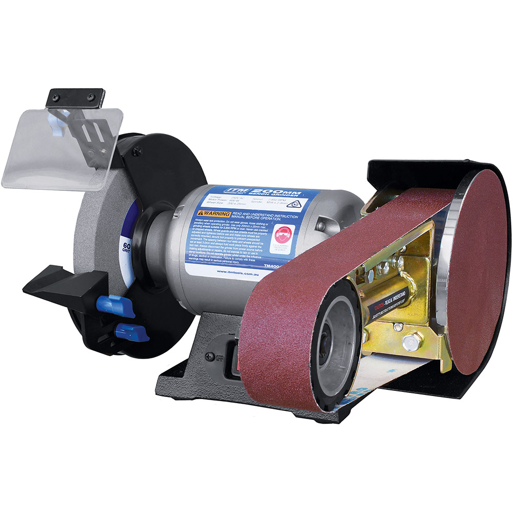 Multitool 200mm Bench Grinder W/belt & Disc Grinding Attach Buy Tools Online